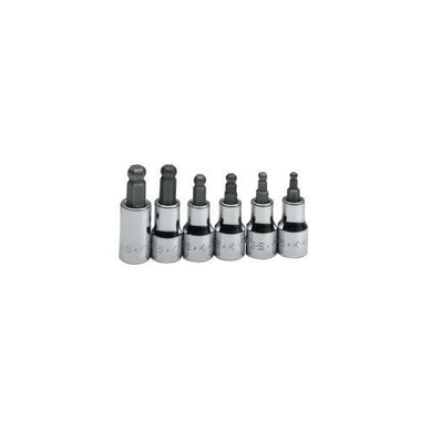 BALL HEX BIT SKT SET 6PC SAE