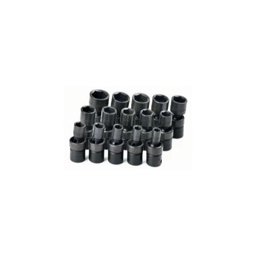 SOCKET IMPACT FLEX SET 8MM.TO 22MM 15PC. 6 POINT