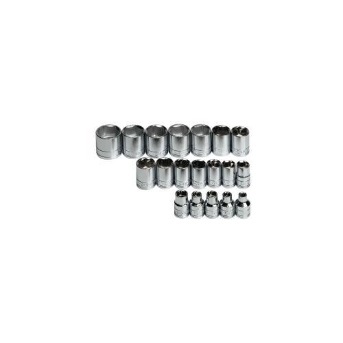 SOCKET SET 3/8IN. DRIVE 19PC METRIC STD 6 POINT