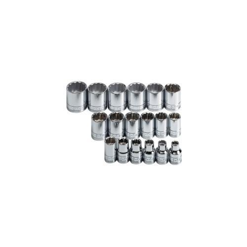 SOCKET SET 3/8IN. DRIVE 18PC METRIC STD 12 POINT