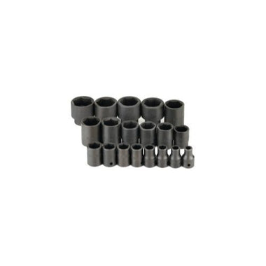 SOCKET SET IMPACT 1/2IN. DRIVE 19PC SAE STD 6 PT