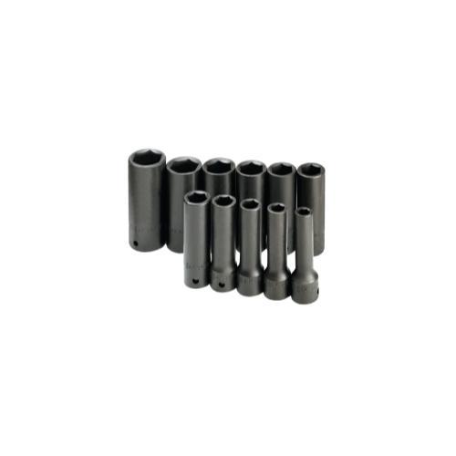 SOCKET SET IMPACT 1/2IN. DRIVE 11PC SAE DEEP 6 PT