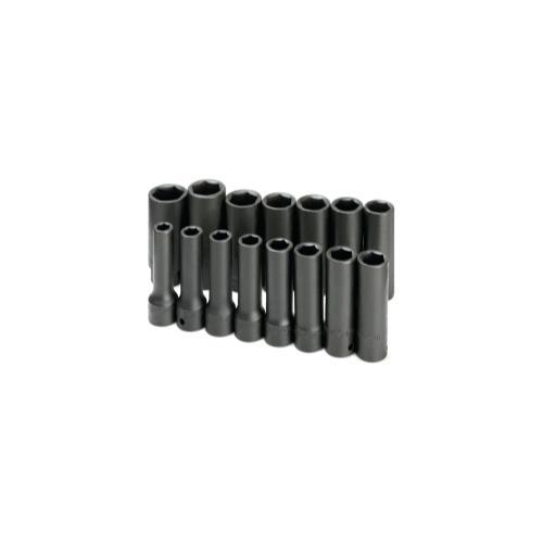 SOCKET SET IMPACT 1/2IN. DRIVE 15PC MET DEEP 6 PT