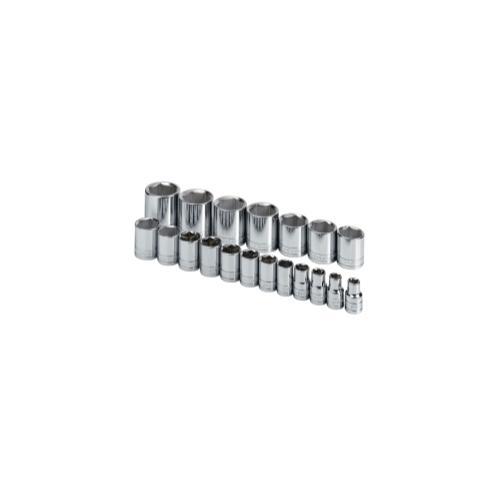 SOCKET SET 1/2IN. DRIVE 19PC SAE 6 POINT