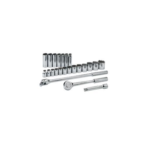 TOOL SET 1/2IN. DRIVE 23PC SAE 6&12 POINT W/RATCH