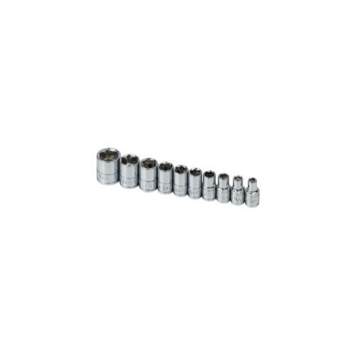 SOCKET SET 1/4IN. DRIVE 10 PC SAE STD 6 POINT