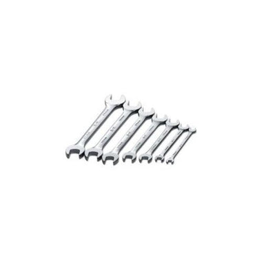 WRENCH SET OPEN END 7PC METRIC HI POLISH