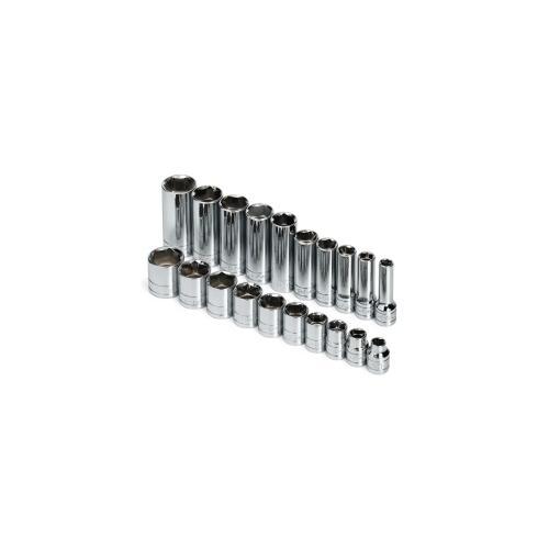 SOCKET SET 3/8IN. DRIVE 20PC SAE STD/DEEP 6 PT