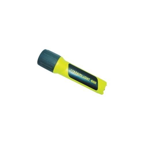 FLASHLIGHT 4AA BLUE LED/YELLOW BODY