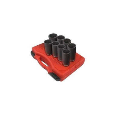 1/2" Dr. Deep 12 Pt. Spindle Nut Impact Socket Set