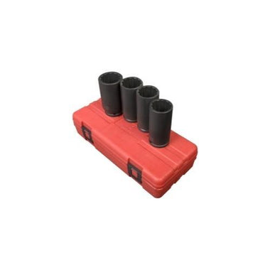 4PC 1/2" DR 12 POINT SPINDLE NUT SOCKET SET