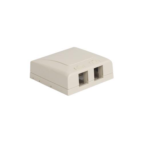 SURFACE MOUNT BOX ELITE 2-PORT WHITE