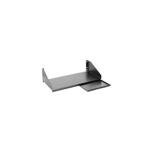 KEYBOARD SHELF WITH SLIDING MOUSE TRAY