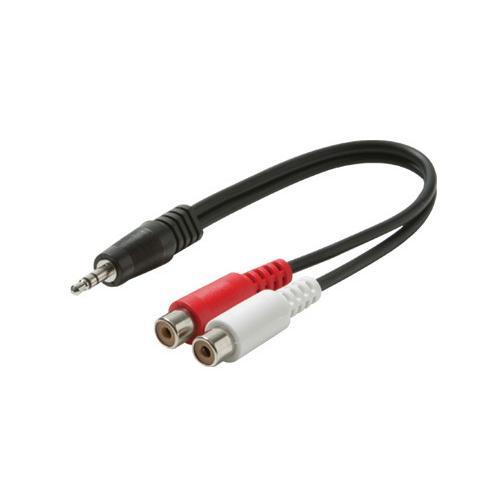 6-inch Y 2-RCA Jacks to RCA Plugs