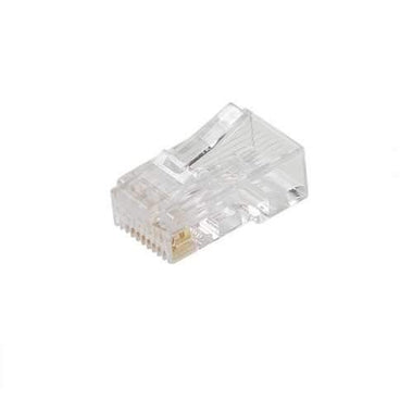 8X8 CAT6 MOD PLUG ROUND SOLID 100 PK