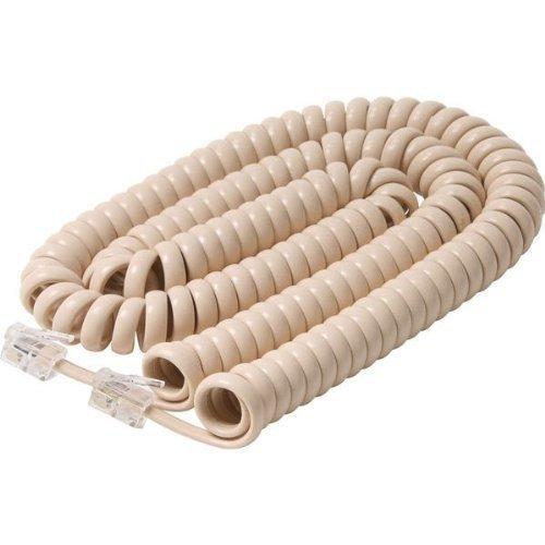 25ft Coiled Handset Telephone Cord IVORY