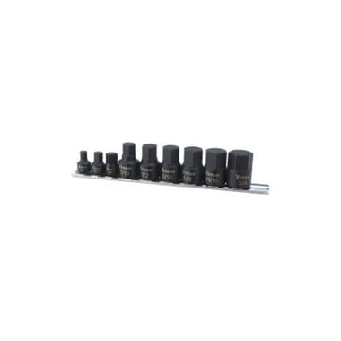 9 Piece 1/4" Drive Stubby SAE Hex Bit Socket Set