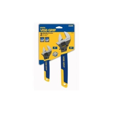 2PC ADJUSTABLE WRENCH SET 6" & 10"