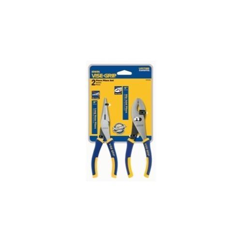 2PC PROPLIERS SET 6IN SLIP JOINT & LONG NOSE