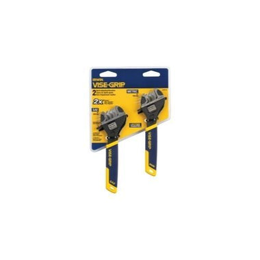 2PC 6" QUICK ADJ WRENCH SET SAE/METRIC